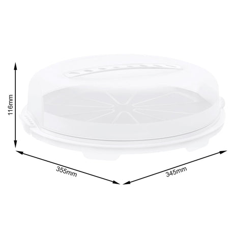 Rotho Frischkuchenbox 35,5 cm weiß transparent