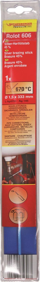 Rothenberger zilverhardsoldeer staaf- ø1,5x333mm