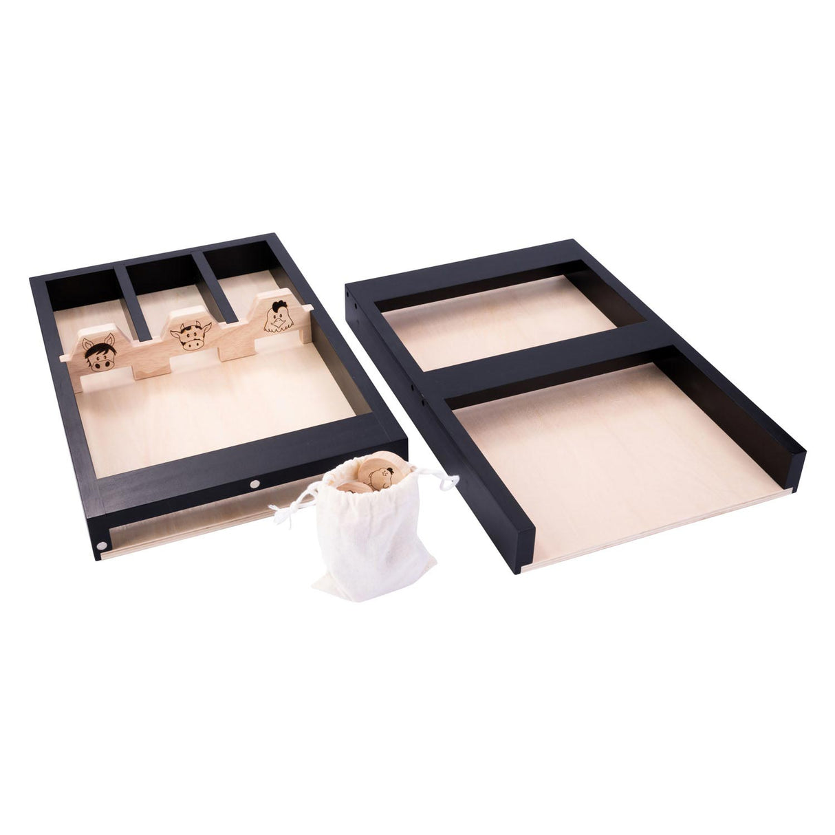 Kinder-Shuffleboard-Tiere aus Holz, 80 cm