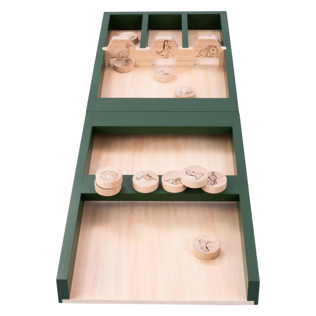 Kinder-Shuffleboard-Dino aus Holz, 80 cm