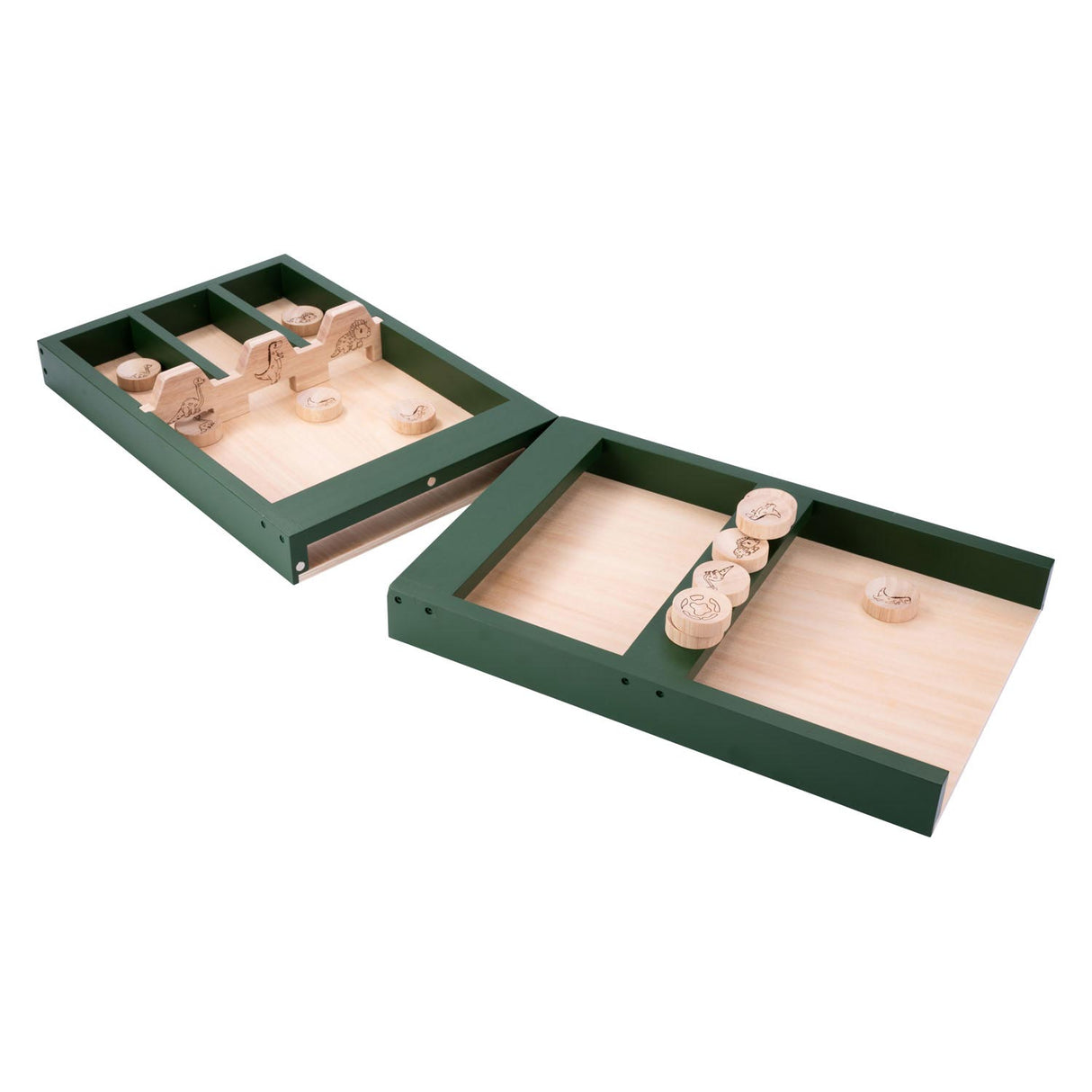 Kinder-Shuffleboard-Dino aus Holz, 80 cm