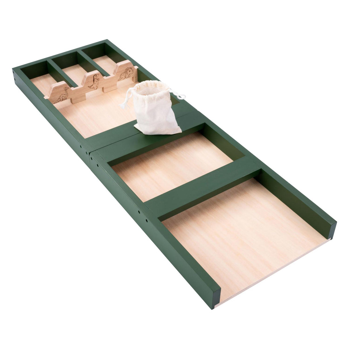 Kinder-Shuffleboard-Dino aus Holz, 80 cm