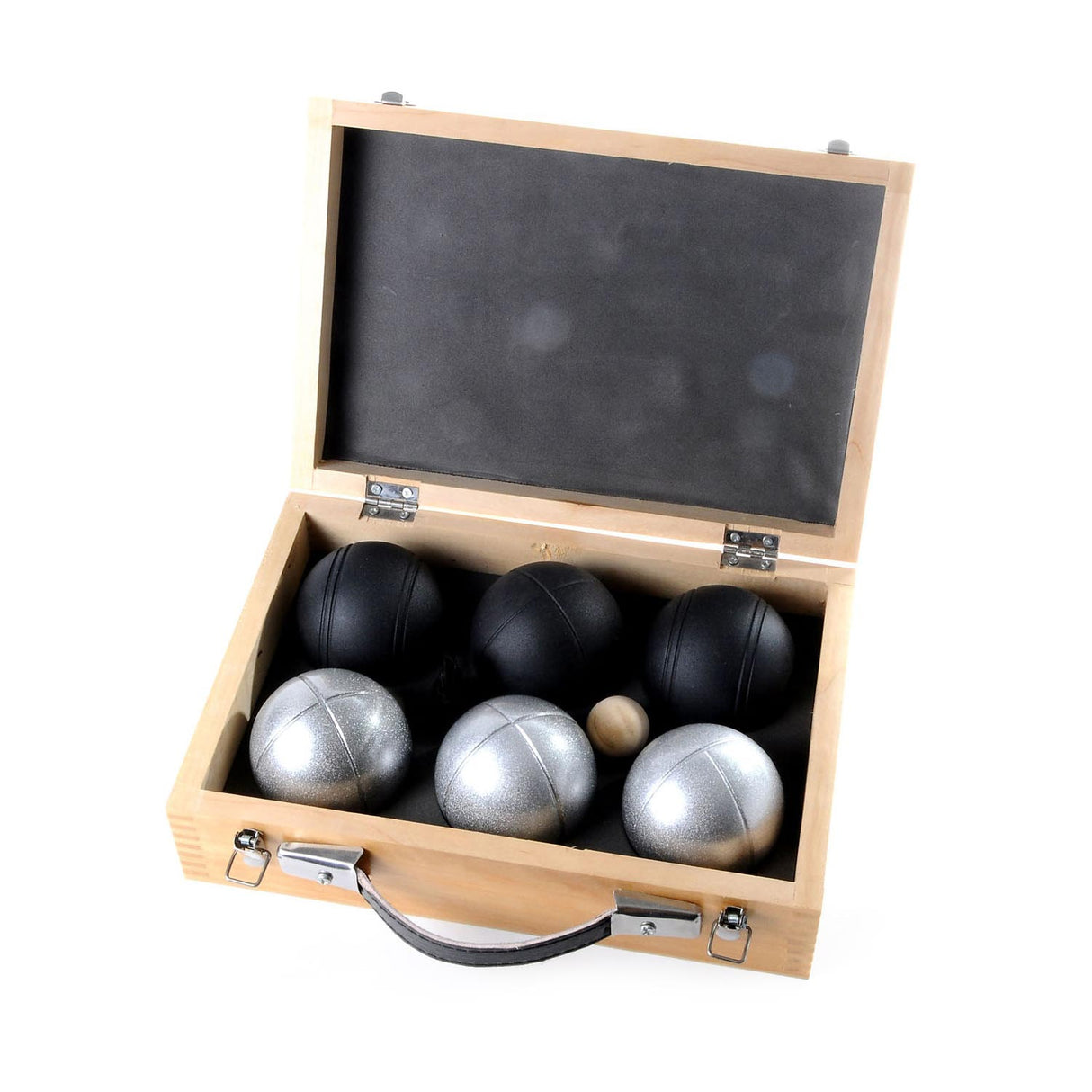 Jeu de Boules en una maleta de lujo, 6 bolas