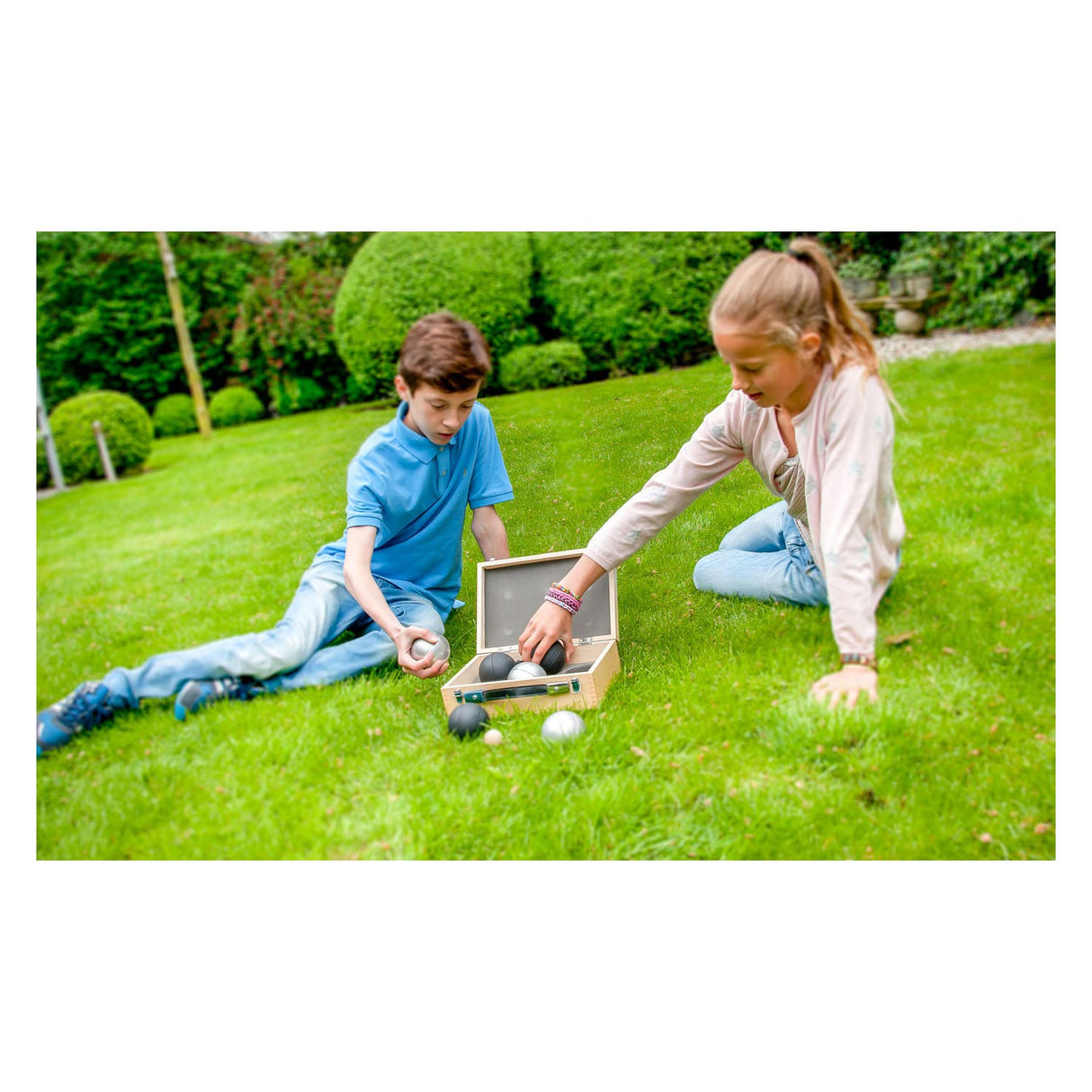 Jeu de Boules im Luxuskoffer, 6 Bälle