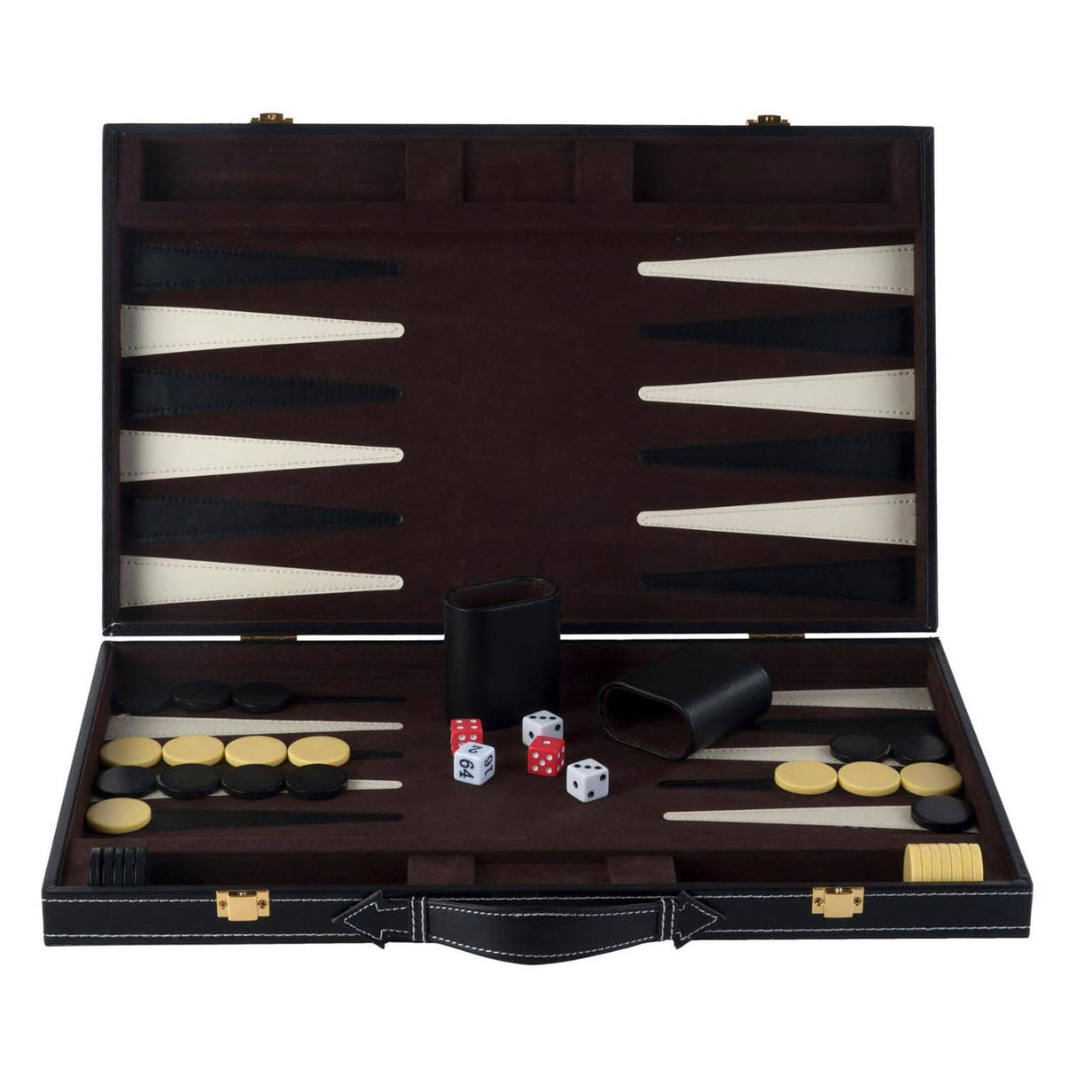 Backgammon 18 Brown och Ivory Classic Board Game