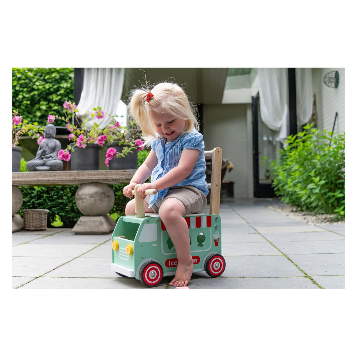 I'm Toy Loop Push Wagon Ijskar Junior Mintgroen