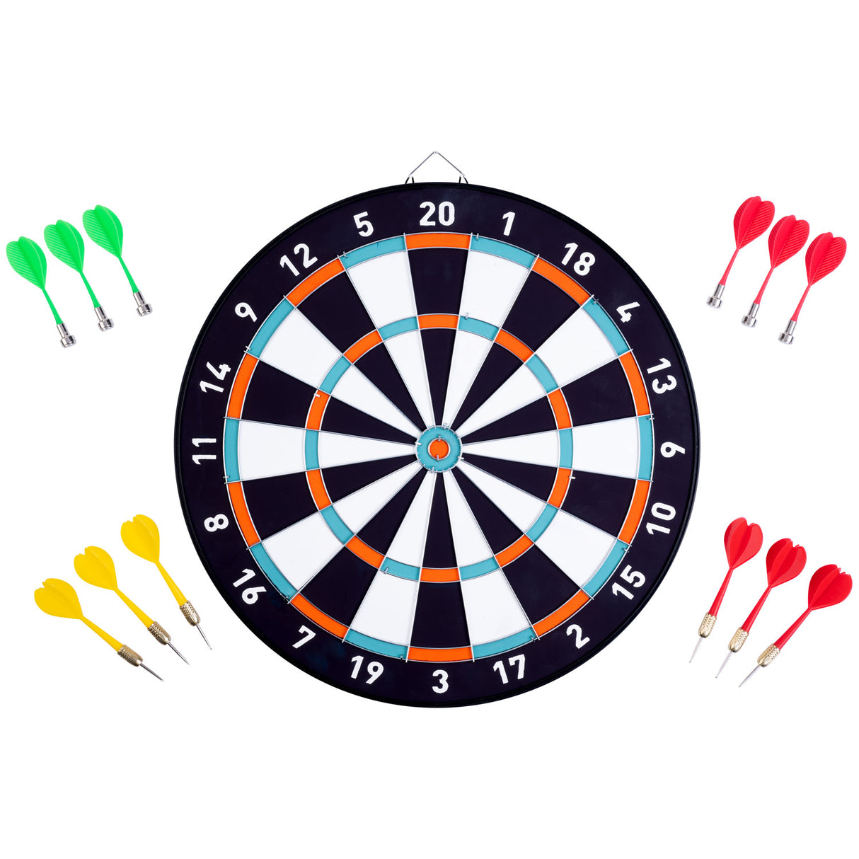 Magnetic dartboard double -sided space