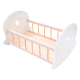 Doll bed swing cradle, gray white