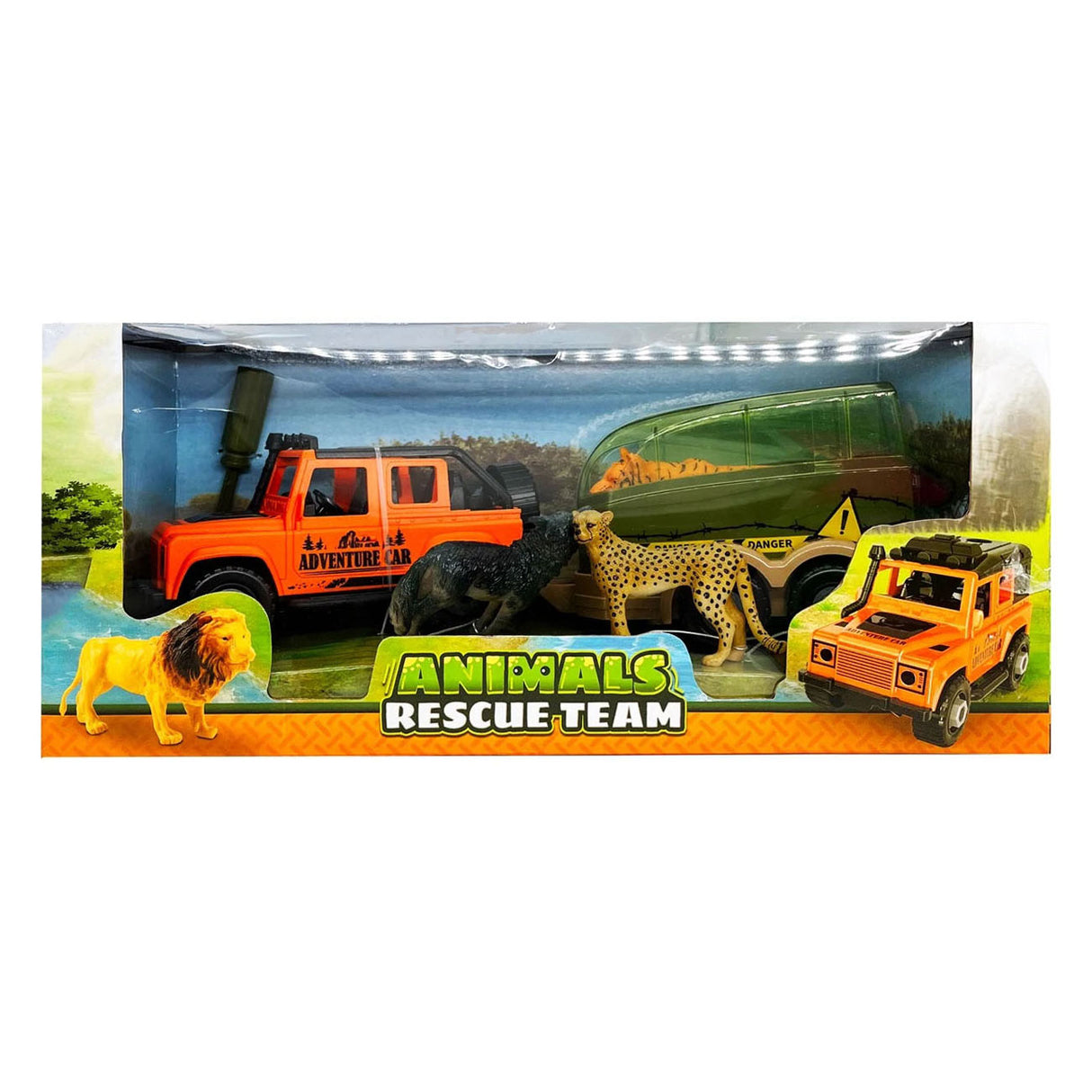 Tierleben 4x4 Safari -Auto mit Anhänger und Tieren