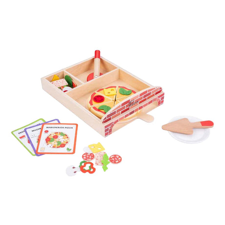 Gourmet-Pizzaset aus Holz, 20-teilig