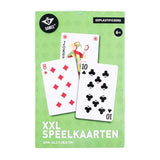 Longfield XXL-Spielkarten 12,1 x 18,5 cm – Kartenspiel aus plastifiziertem Papier (54 Karten) – extra großes Kartenspiel für Brettspiele, Familienspiel – Engelsherz