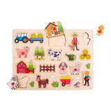 Engelhart Knopfpuzzle Holzbauernhof 40x30 cm