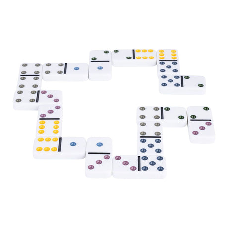 Domino-Doppel in der Dose - 28 Steine mit farbigen Augen