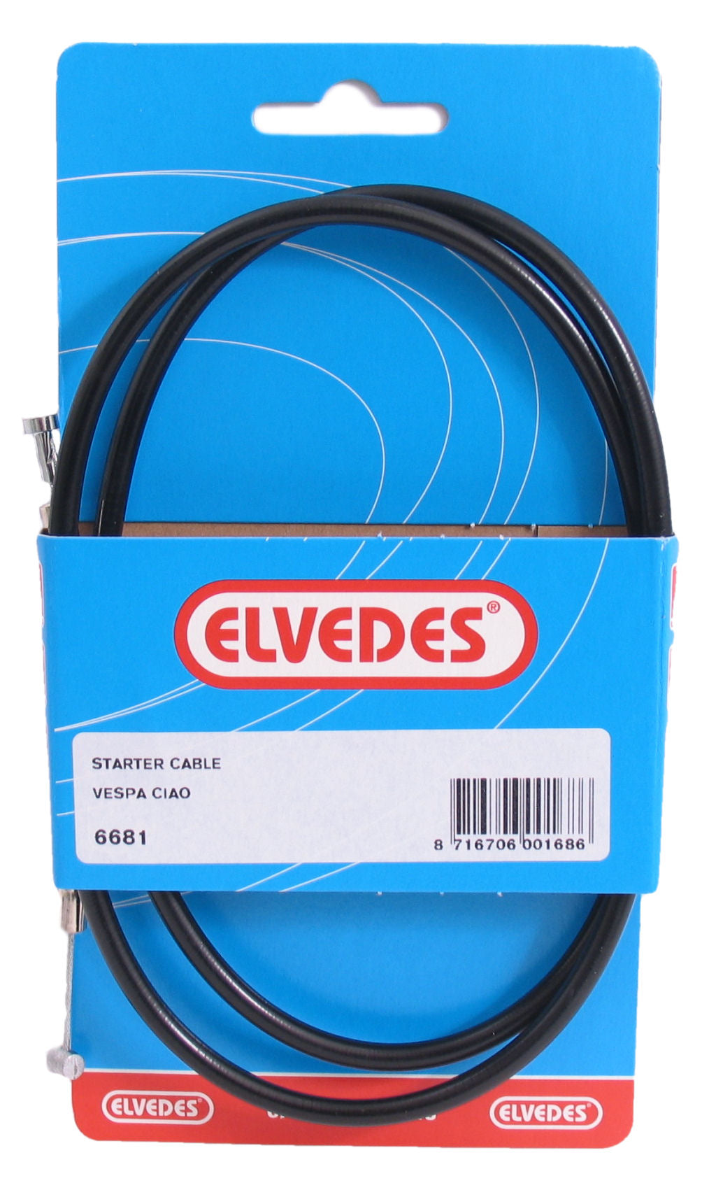 Elvedes Starting cable Complete Piaggio Ciao