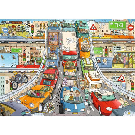 Ravensburger Puzzle-Comic - Verkehrschaos 1000 Teile.
