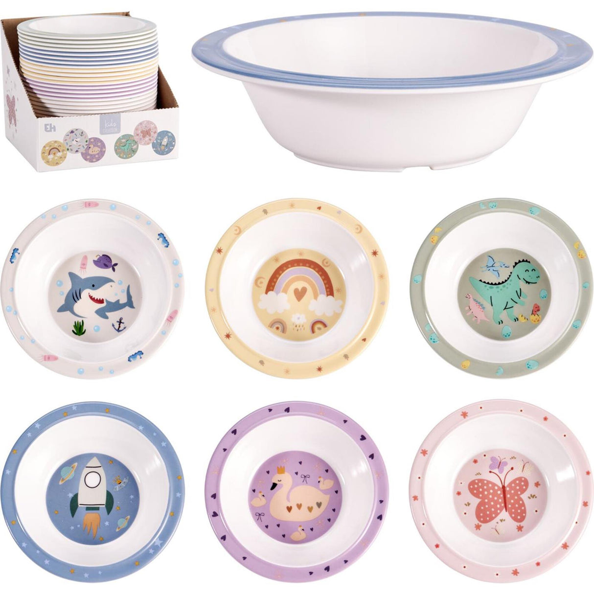 Excellent houseware schaal melamine 400ml 6ass