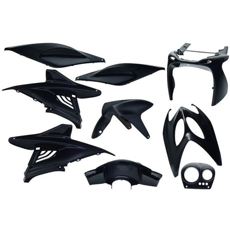 Kantenplatten-Set 9-teilig für Yamaha Aerox bis Baujahr 2014 – schwarz metallic