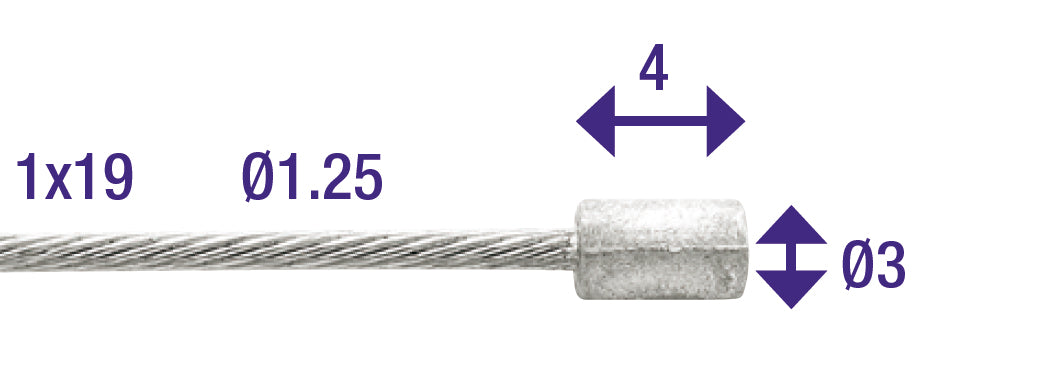 Elvedes Gas-Binnenkabel Universal 2250mm 7.7 Wire V-NIPPLI (su Map)