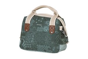 Basil Bohème City Bag - Green Hand, Bag et guidon - 8L - Eau -Pellite - Impression bohème tendance