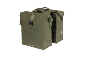 Basil Soho Bolsa de bicicleta doble Nordlicht Bolsa portadora de equipaje impermeable para bicicleta eléctrica verde