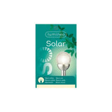 Solarlampe Gartenstecker Edelstahl Glaskugel transparent