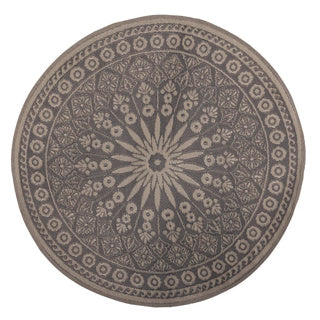 Esschert Design Garten Teppich grau rund 170 cm