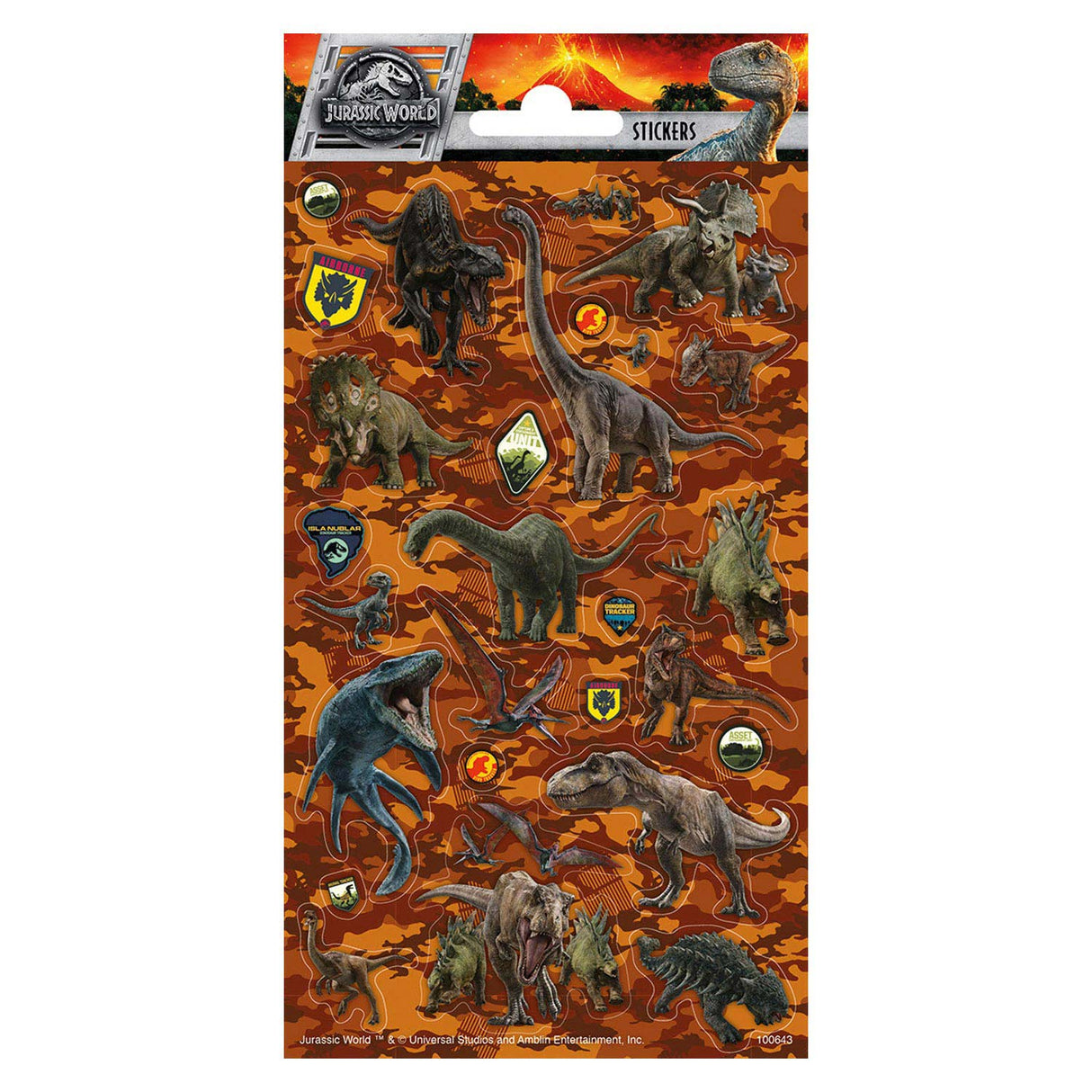 Totum Stickerbogen Jurassic World