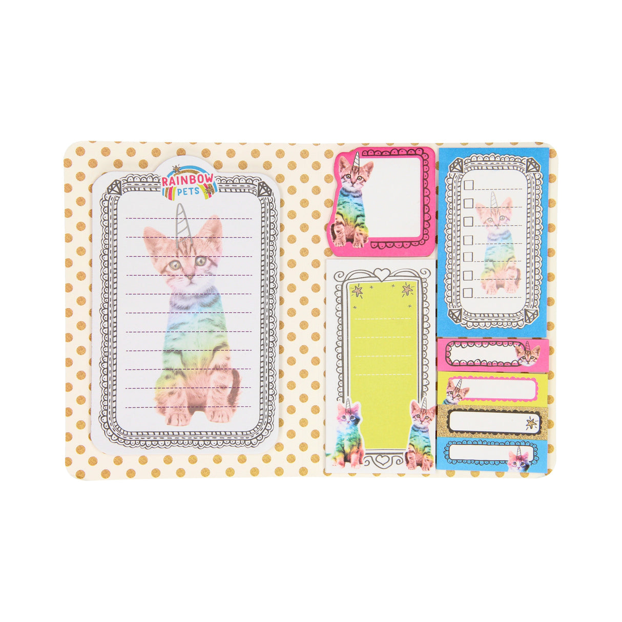 Totum Regenbogen Haustiere - Sticky Notes Booklet Kat kat