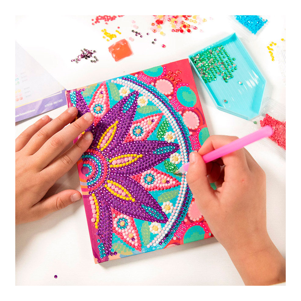 Totum Diamond Notebook 079700 Geschenktipp – Kreatives Bastel-Schreibbuch – Diamond Painting Mandala ab 6 Jahren