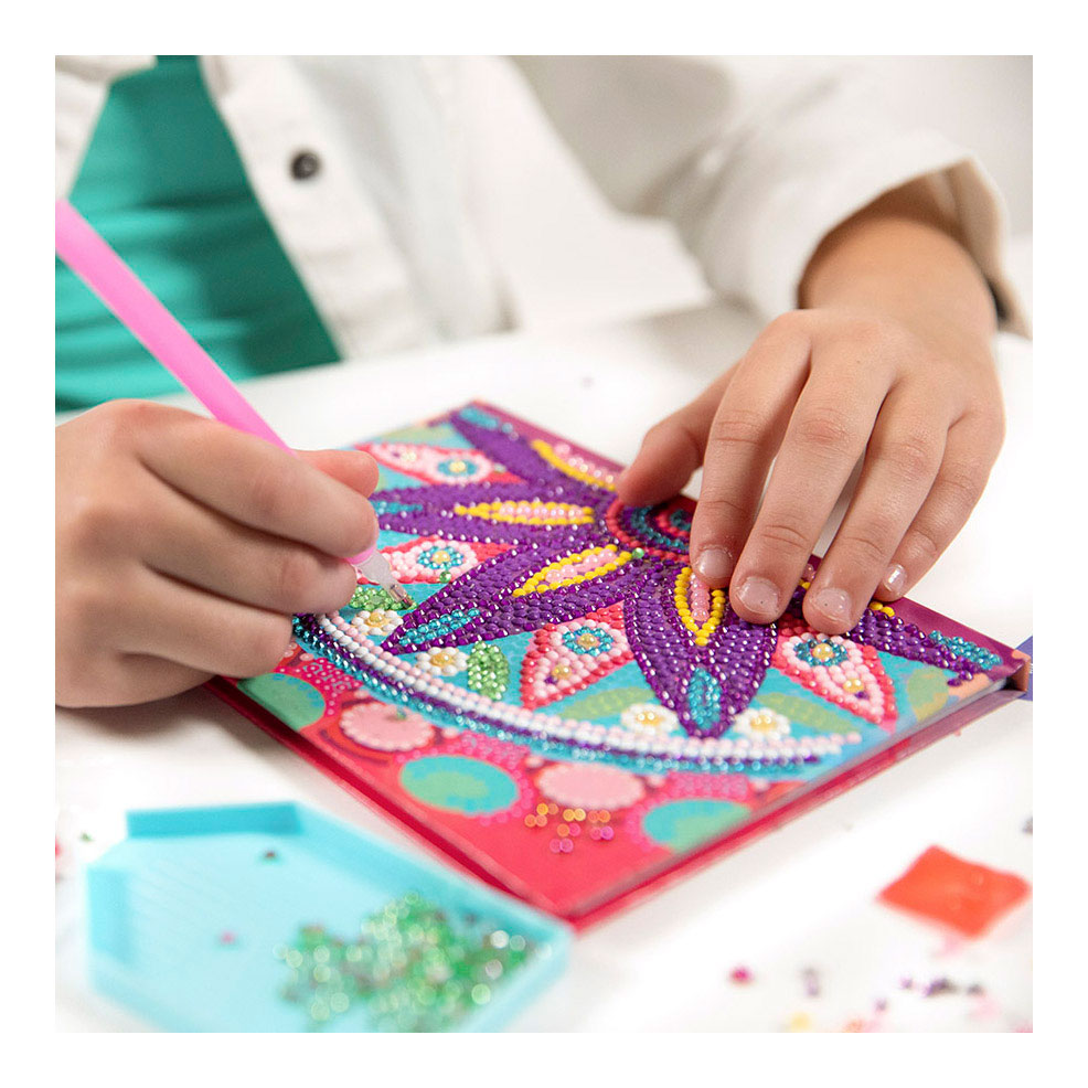 Totum Diamond Notebook 079700 Geschenktipp – Kreatives Bastel-Schreibbuch – Diamond Painting Mandala ab 6 Jahren