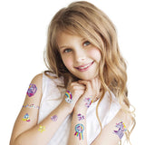 Totum Einhorn Tattoo 40 Stück Kindertattoo Metallic – Kinder-Make-up, Anzieh- und Party- und Anziehzubehör
