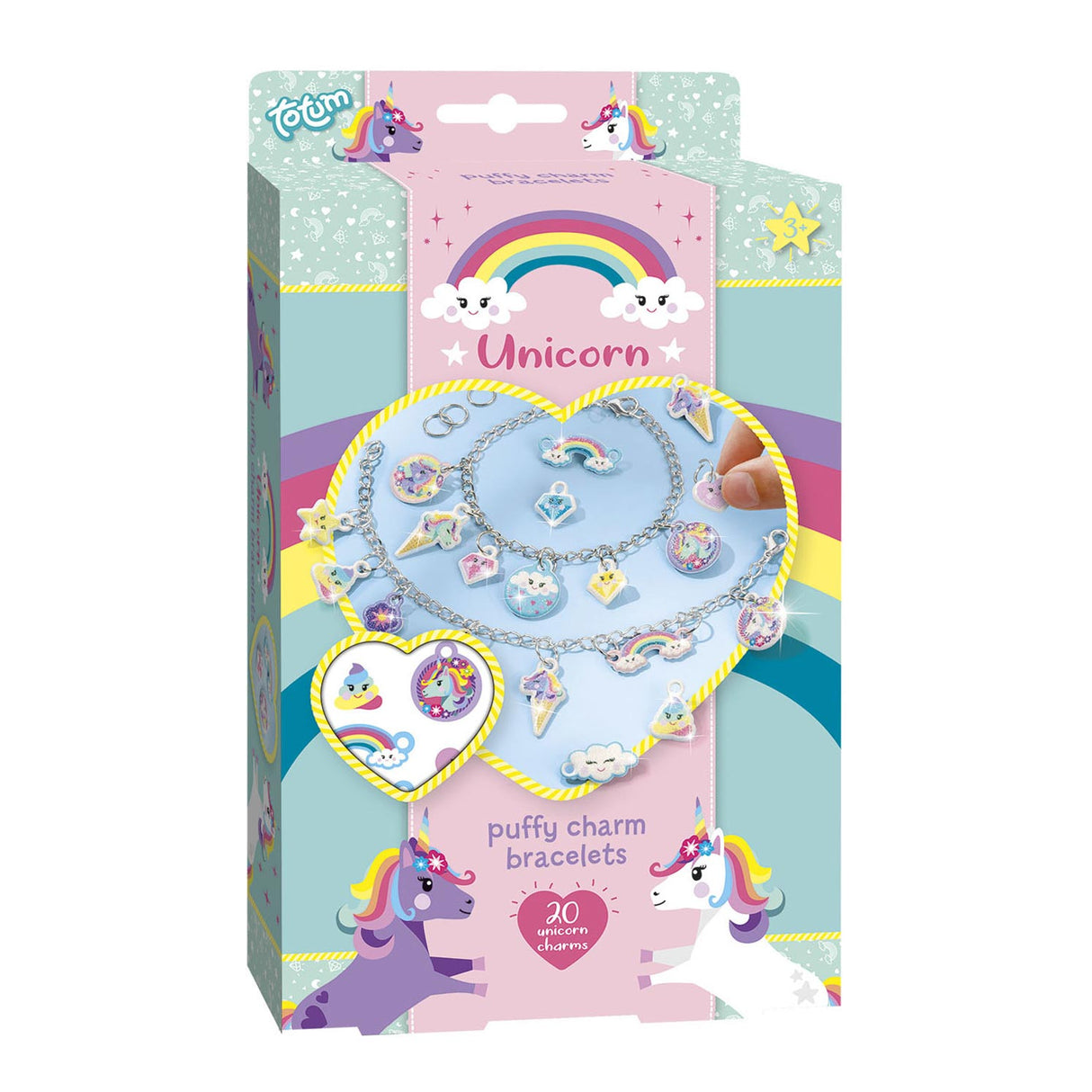 Totum Unicorn puffy Charme Bracelets