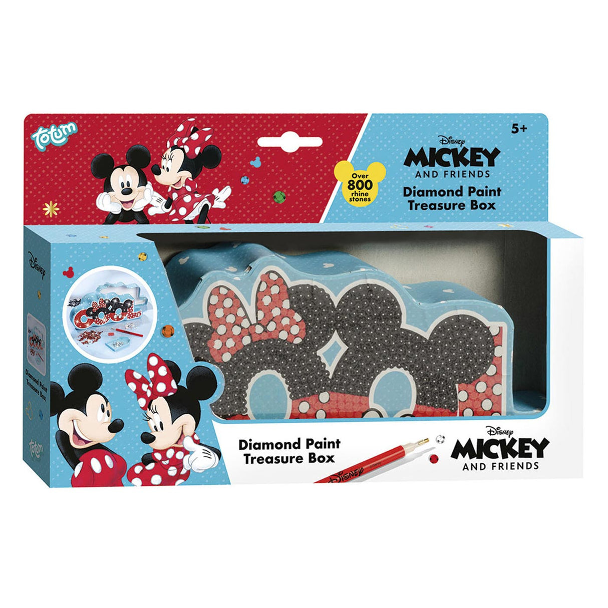 Totum Mickey Mouse - Diamant Molerei Späicherbox