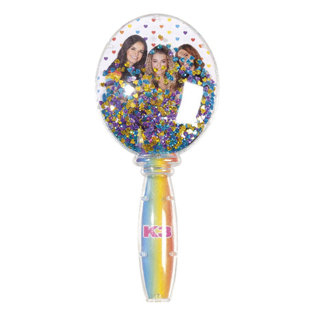 Totum K3 Glitter Kinderhaarbürste – Spielzeug für Mädchen Junior ab 3 Jahren – mit beweglichem Glitzer – Studio 100 Kids Beauty