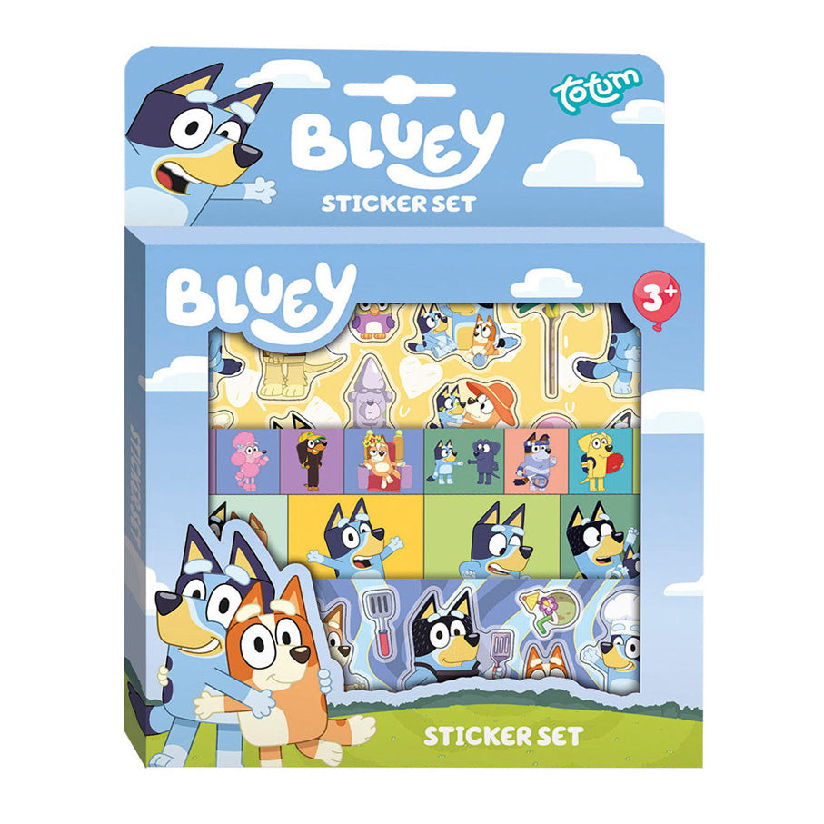 Totum Bluey Sticker Set mat Spill Hannergrond