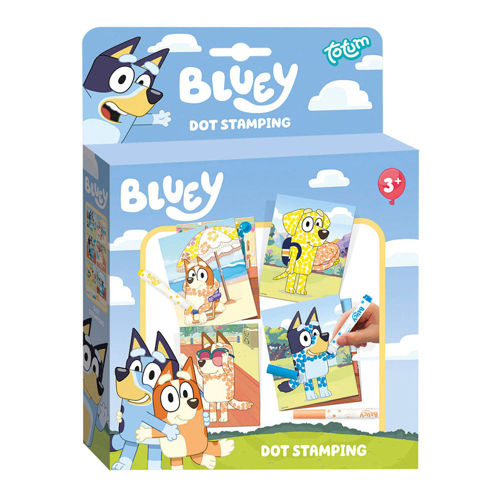 Totum Bluey Stamp and Coloring Book con plantillas