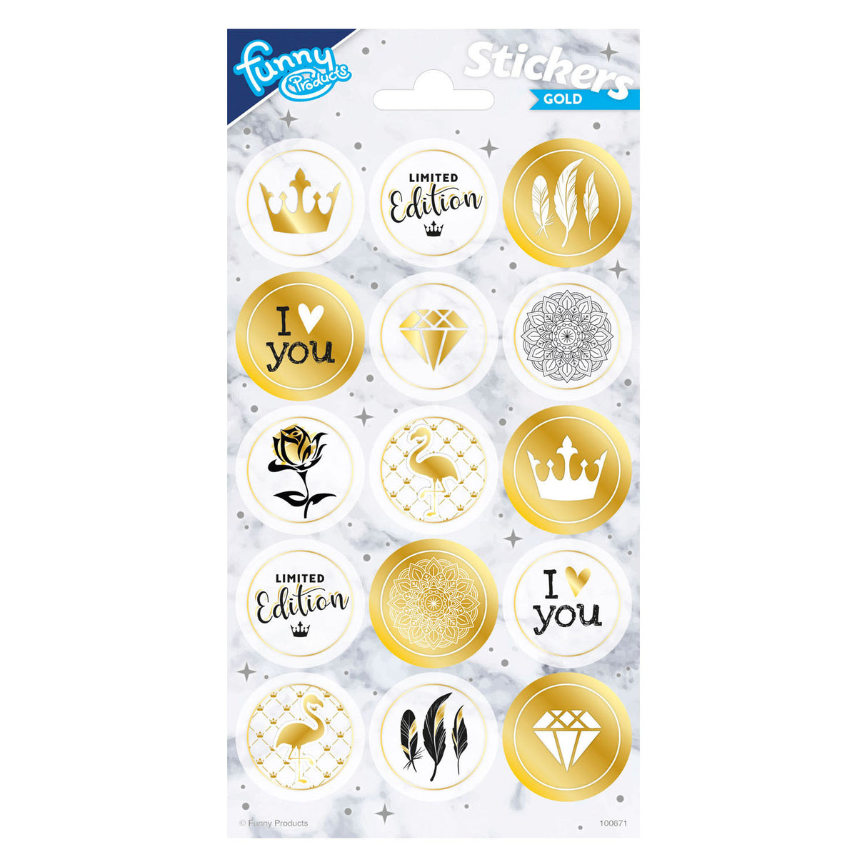 Totum-Aufkleberblatt Gold