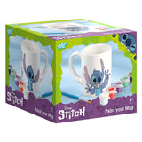 Totum Disney Stitch Malbecher – Bastelset Keramikbecher inkl. Farbe und Pinsel – Geschenktipp, Spielzeug, Mädchen und Jungen, Basteln, Lilo Stitch
