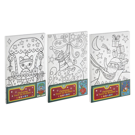 Creative craft group schilderen op nummer canvas kerstmis - a4