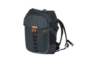 Backpack in bicicletta in bicicletta di Basil Miles Nordlicht - Backpack nero impermeabile per ciclisti - 17L - UNISEX - SPORTY - NERO