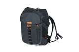 Backpack in bicicletta in bicicletta di Basil Miles Nordlicht - Backpack nero impermeabile per ciclisti - 17L - UNISEX - SPORTY - NERO