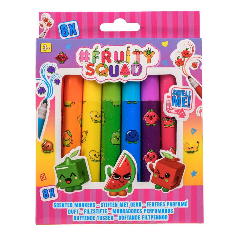 Canenco Fruity Squad markers wide point with scent, 8st.