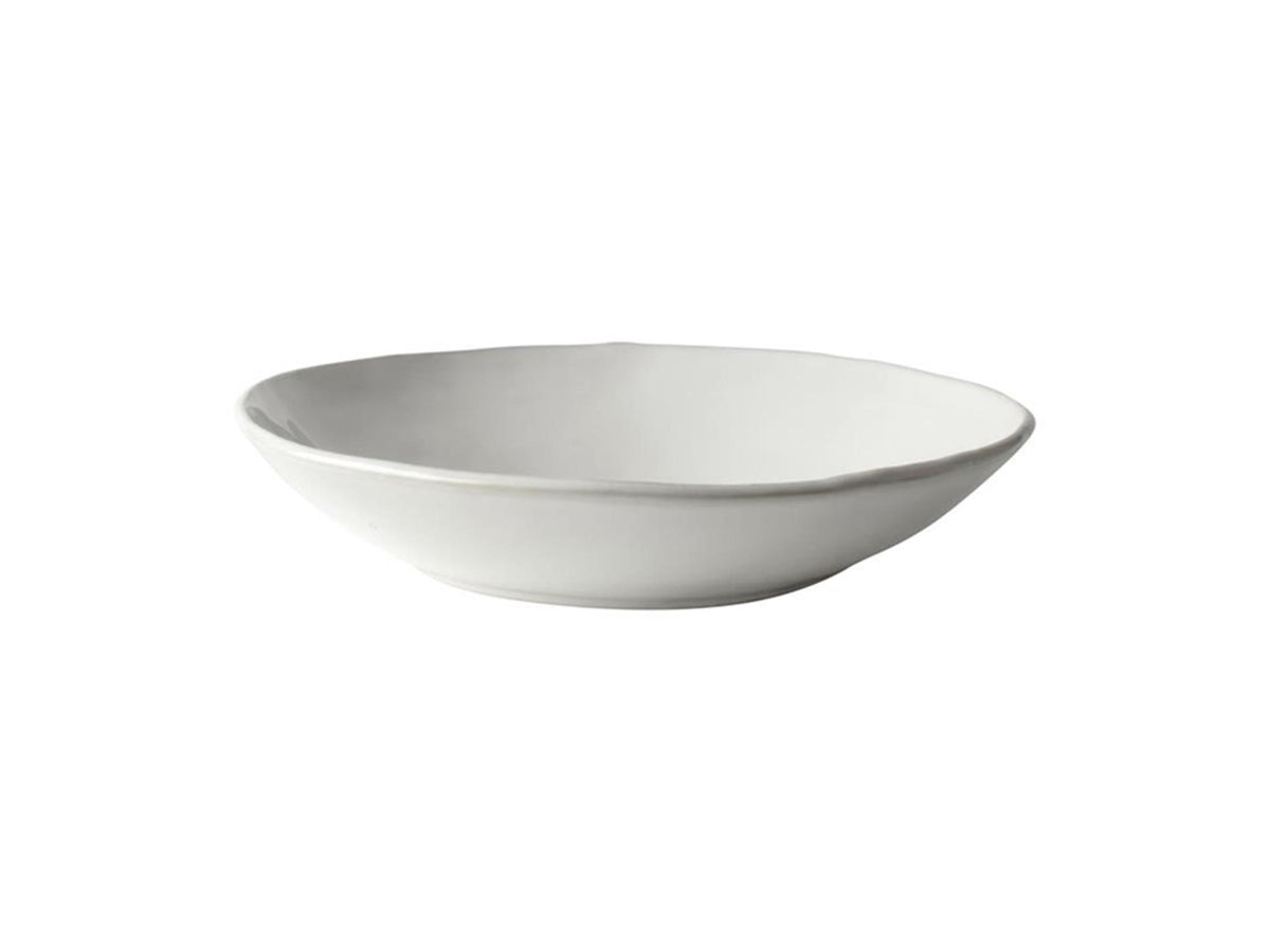 Tiefer Bio-Teller „Dutch Rose“, 23,5 cm, weiß, Schachtel mit 4 Stück