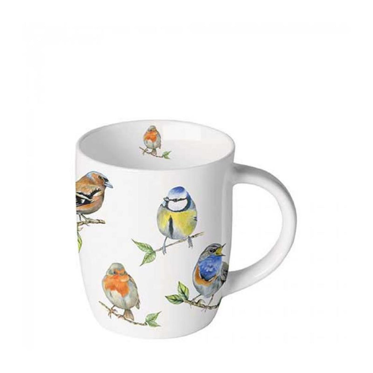 Ambiente Becher 0,2l Vogelart weiß