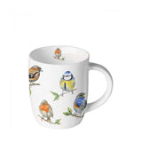Ambiente Becher 0,2l Vogelart weiß