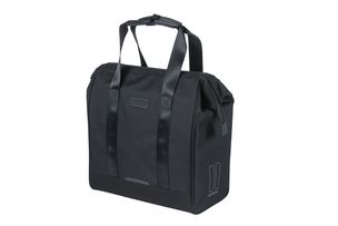 Basil Grand Bicycle Shopper - Black Water -Returning taske til elektriske cykler, 23L