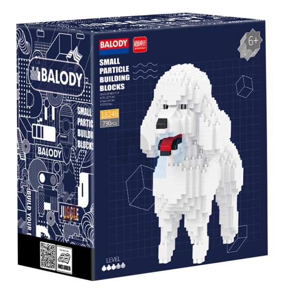 Balody Pudelhund mit Nanoblocks Mini-Lego-Bausteinen 790 Teile