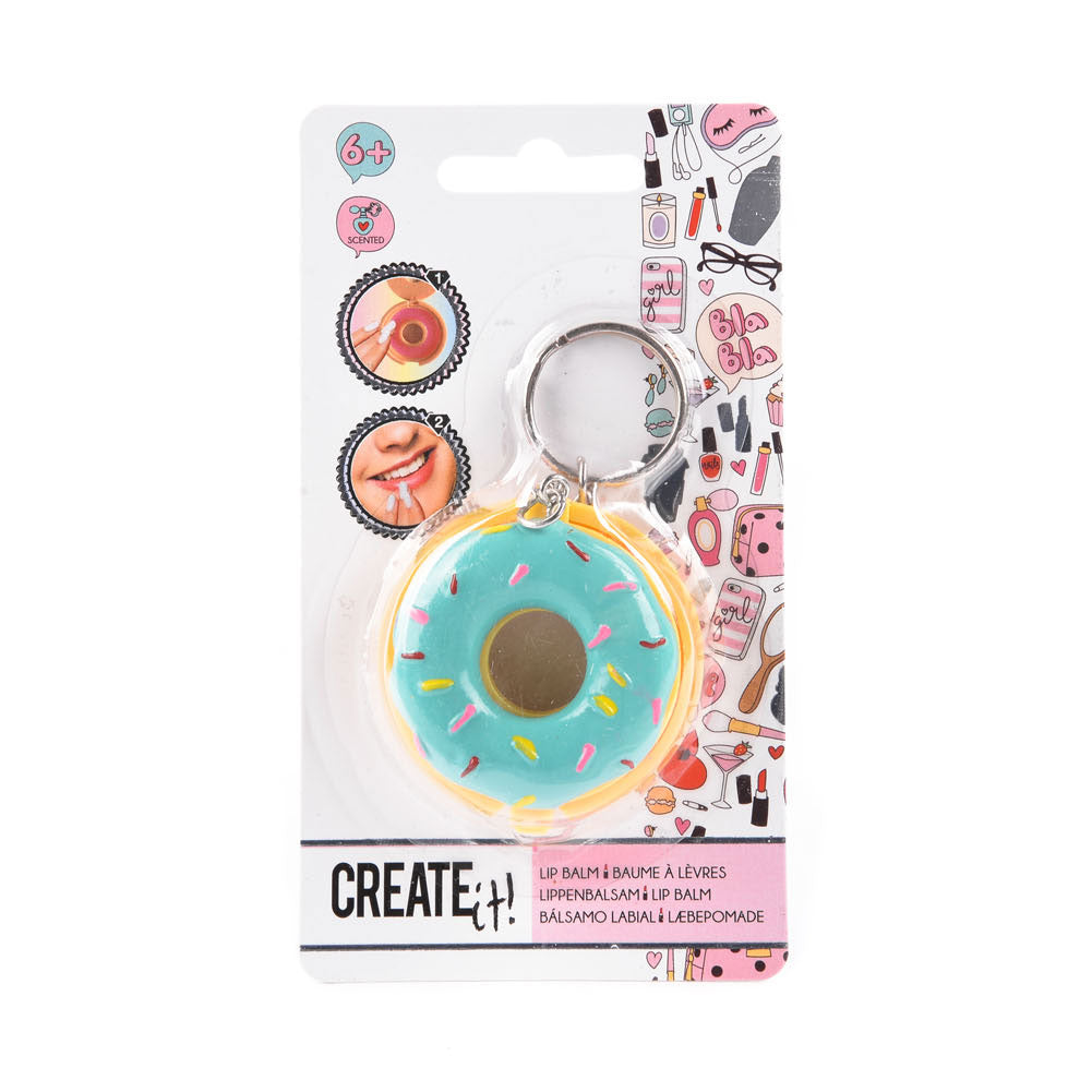 Erstelle es! Beauty-Schlüsselanhänger Donut mit Lippenbalsam