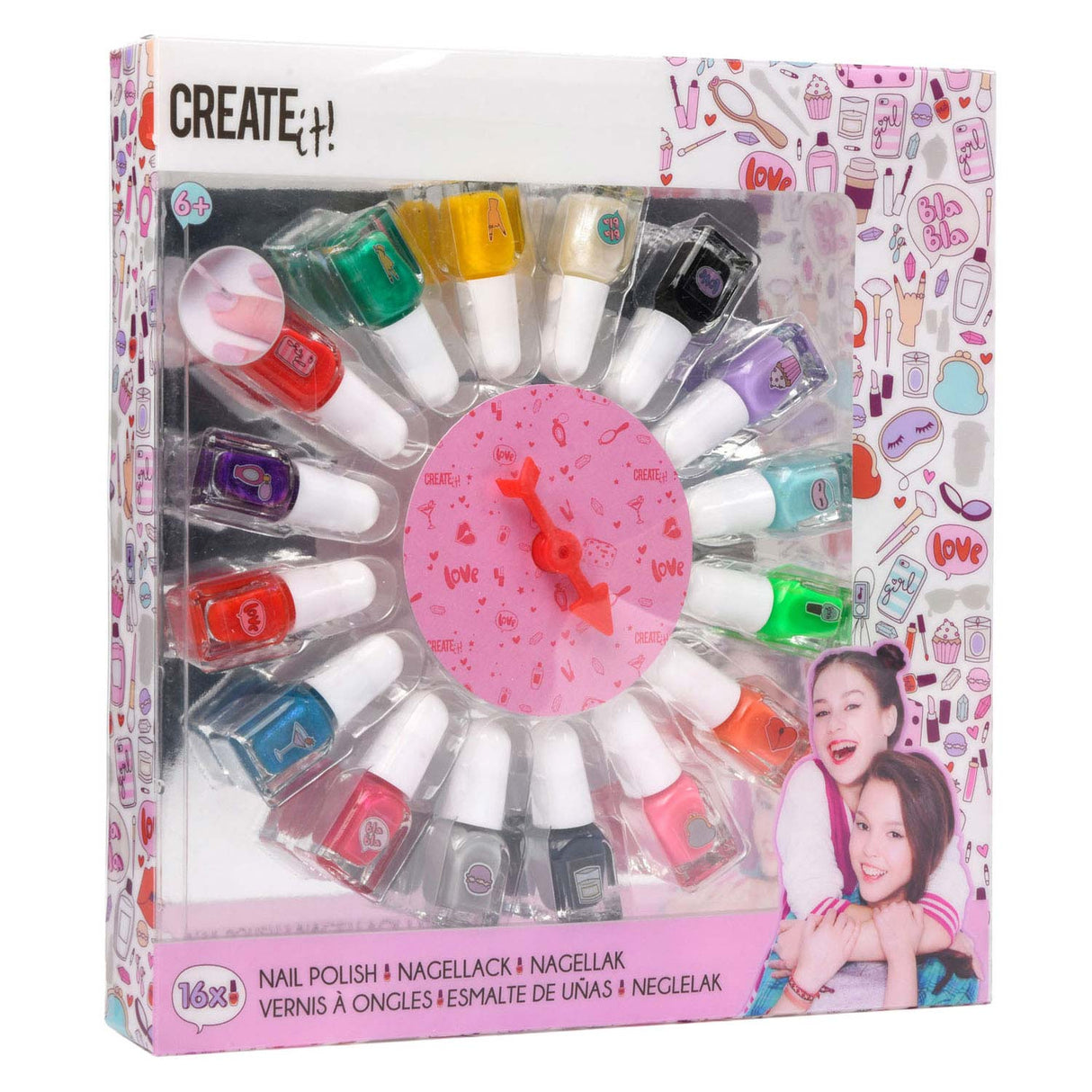 Kreéieren et! Schéinheet Nagellack Set mat Kooperad, 16st.