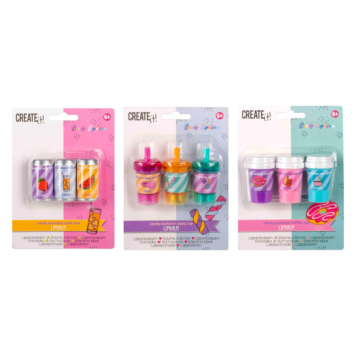 Create it! candy explosion lippenbalsem, 3st.